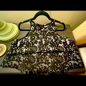 Banana Republic Black Floral Blouse size XS